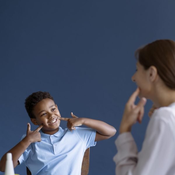 kid doing occupational therapy session